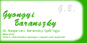 gyongyi baranszky business card
